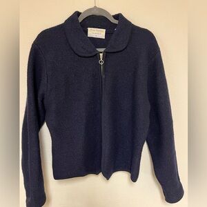 Marisa Christina Blue Zippered Sweater Womens M
